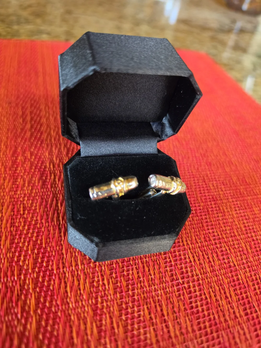 Vintage Two-Tone Gold Silver Cigar Cufflinks Stogie Collectible EUC
